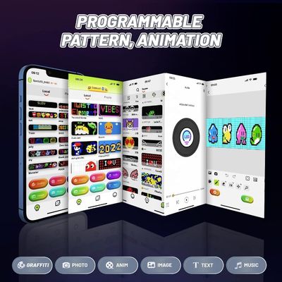Display LED flessibile pannelli matrice HD Full Color APP Control Soft Rear Window Car Sign