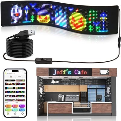 Display LED flessibile pannelli matrice HD Full Color APP Control Soft Rear Window Car Sign