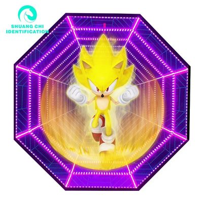 Edifici Applicazione Hologramma 3D Ventilatore pubblicitario Light Box con luci nano Fonte