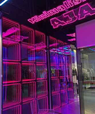 Edifici Applicazione Hologramma 3D Ventilatore pubblicitario Light Box con luci nano Fonte