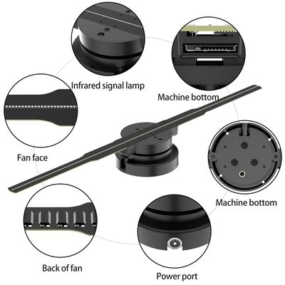 Ventilatore LED ad alta risoluzione 3d display ologramma Wifi proiettore olografico ventilatore 150cm 42cm