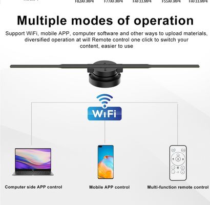 Ventilatore LED ad alta risoluzione 3d display ologramma Wifi proiettore olografico ventilatore 150cm 42cm