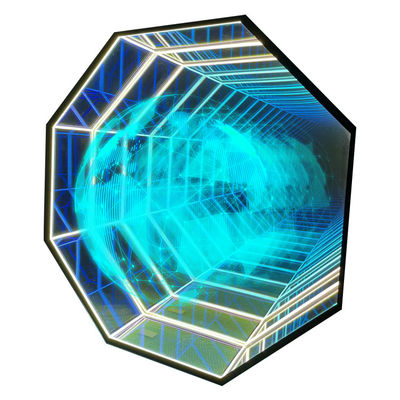 Trasforma la tua pubblicità con il nostro fan olografico 3D Abyss Mirror LED Letters 2024