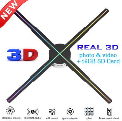 Funzionalità di fusione 56cm 4Blades 1920*1080 5mm Pixel Pitch 3D Hologram Fan per la pubblicità