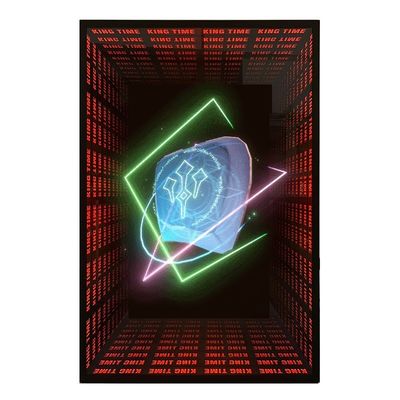 Luce di segnale al neon in acciaio inossidabile personalizzata con strisce a LED Proiettore 3D a specchio infinito