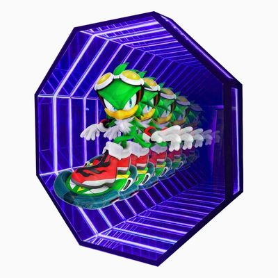 Decorazione Lumiere Neno Luci pubblicitarie Pubblicità Hologramma 3D LED Ventilatore