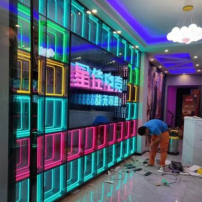 Decorazione Lumiere Neno Luci pubblicitarie Pubblicità Hologramma 3D LED Ventilatore
