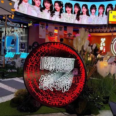 Cartellone neon mirror in acciaio inossidabile personalizzato per la decorazione del negozio 2024