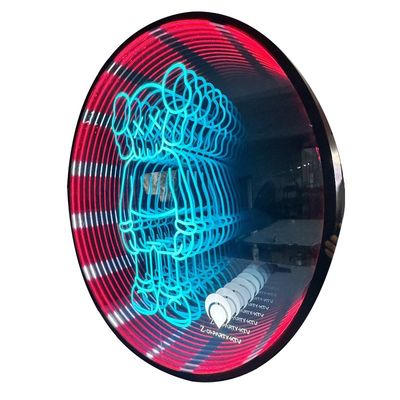 Logo di specchietto 3D in interno Acrilico LED Decorazione in acciaio inossidabile