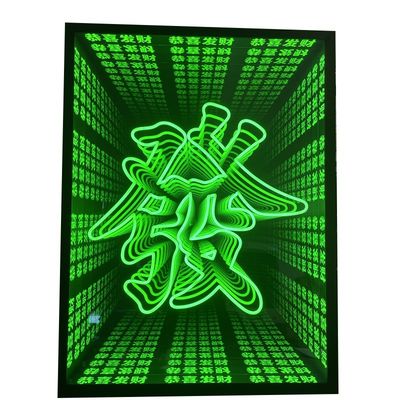 Segno di neon 3D a specchio in acciaio inossidabile