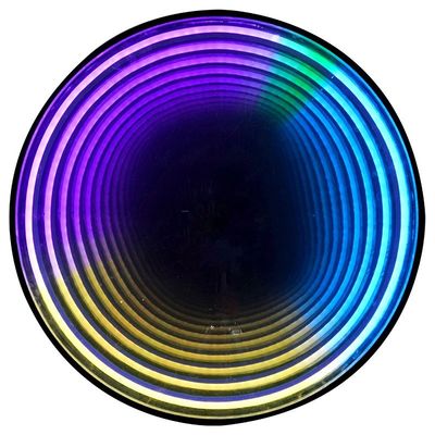 Delicata illusione dell'infinito segno luminoso specchio segno al neon cartellone decorato in 3D