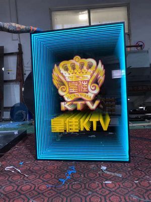 3D Abyss Mirror Neon Acrylic Lettere luminose con luci Neno Delicate Custom Size Shape