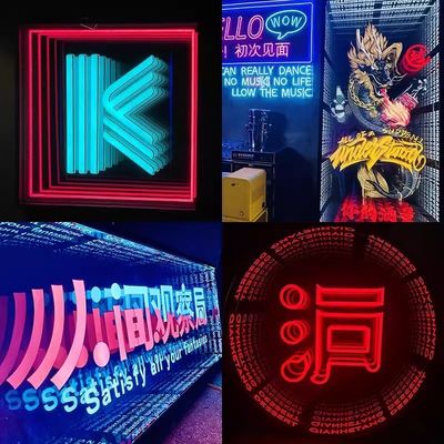 Mini LED e luci al neon specchietto infinito lettere di luce acrilica con fissaggio a bullone a vite