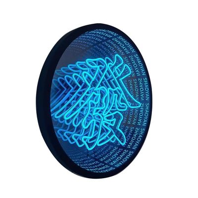 Disegno d'arte moderna Specchio a LED in acciaio inossidabile con personalizzazione illimitata del bagliore RGB