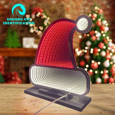 Home Decor Snowman Luce Specchio Infinito con 1000lm Flux luminoso e cavo di alimentazione