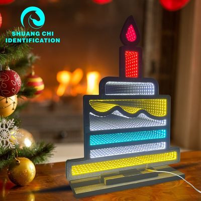 Home Decor Snowman Luce Specchio Infinito con 1000lm Flux luminoso e cavo di alimentazione